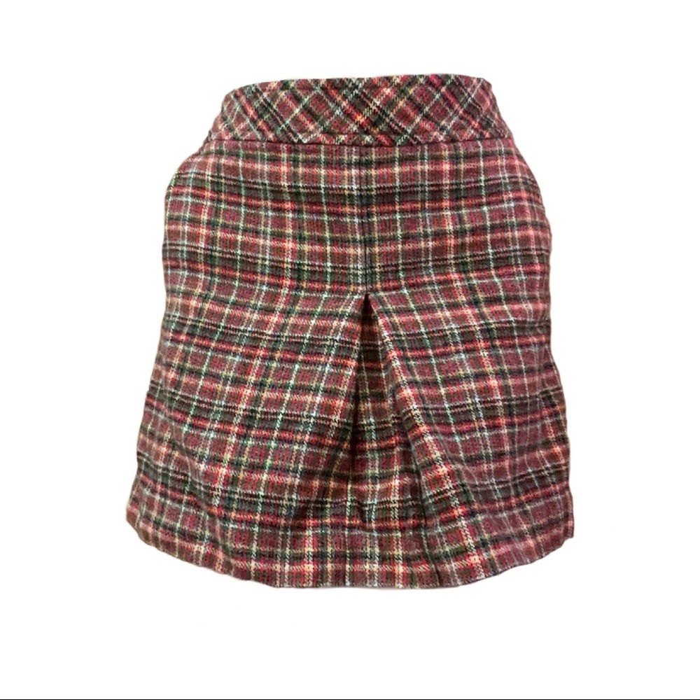 ann taylor tartan wool skirt
